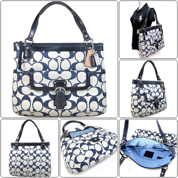 Coach Handbags - Coach 19620 Poppy Signature C Crosshatch Tote